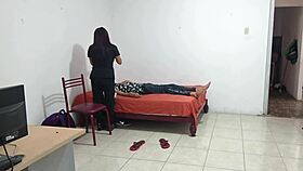 nurse dancing sensually at patients home