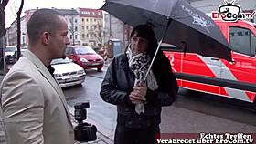 German street milf picked up and convinced for raw FUCKING after quick chat.