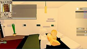 Hanging out with a pal in the yacht room Roblox condo RP collaboration with catalina2991