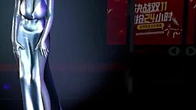 This 3D big boobs Asian milf singer got drilled hard outdoors! 😮