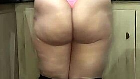 quickie with hot milf mother-in-law in kitchen ends with creampie