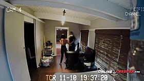 Creepy spycam catches rough sex after blind date, huh?