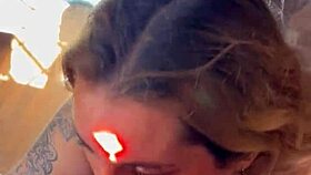 I luv suckin her cock an ridin that nice dick, gettin all the cum on my face!