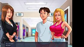 in summertime saga 8, weishaupt explores the curvy girl's huge tits and sexy outfit in this 3d adventure