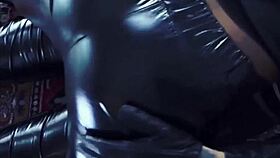 Leather outfits showcased at the office