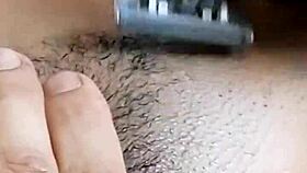 Damn! Hairy Pussy Masturbates, Gets Penetrated, and Shaved Clean!