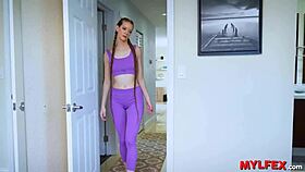 Mylfex - slim redhead gymnast, uh, blasted hard after training, ya feel me?