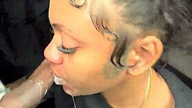 Oh man, Mochi G sucking Richdapiper's cock in homemade blowjob!