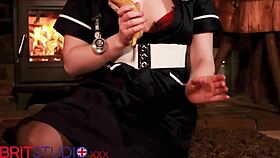 hey, wanna learn from this british nurse how to slap on a condom and stroke that cock?