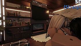 story of blond cow slut in roblox getting fucked roughly with cum in mouth