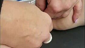 kiwi slutty milf plays with glass beads before creampie fuck