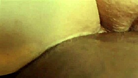 Fat bbw gives outdoor blowjob and gets creampie cumshot from black cock.