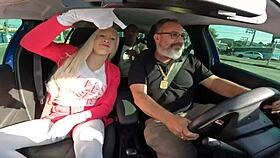 This casting interview features Tiffany Wilson, Latrell, and Elisa Ferraz in a group blowjob scene.