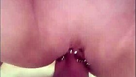 kiwi slutty milf plays with glass beads before creampie fuck