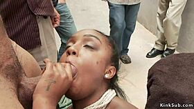 ebony woman in back alley encounter