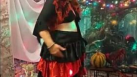 Hotwife Steffi dances pussy in panties for voyeur.