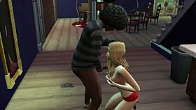 Hot teen sucking cocks at the bar in sims 4 😏