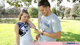 Skinny cheerleader stepsis fucks stepbro successfully
