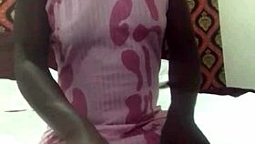 Crazy bitch twerks on the landlord's bed during vacation.