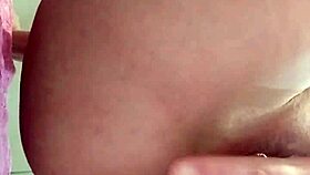 this lingerie babe masturbates hard with a buttplug for double penetration orgasm.