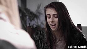 Evelyn Claire helps Gia Derza explore taboo pussy licking.