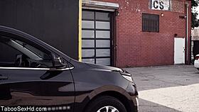 Hot long-legged brunette fucking her boss with a blowjob and riding!