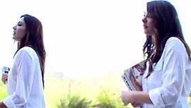 i watch cali hayes and cassie laine lick each other's shaven pussies