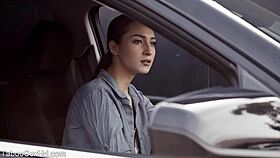 Hot long-legged brunette fucking her boss with a blowjob and riding!