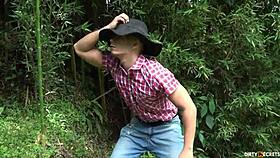 Stranger tricks naive April into intense face fucking and riding