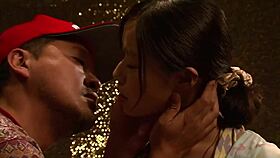 hot horny gf fucking asian big tits couple in interracial hardcore sex?