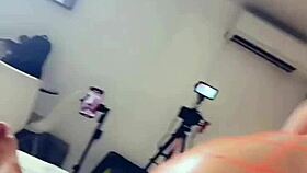 Behind the scenes, summer rob gets naked and teases with her big ass and monster cock foreplay