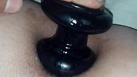 Jimena Simpson Teases Black Dildo