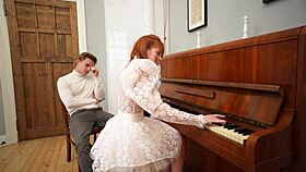 My piano teacher fucks me quick in moaning teen sex 😏