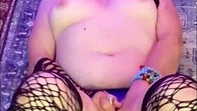 Hotwife Steffi dances pussy in panties for voyeur.