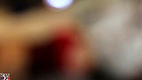 French amateur in black leather pants red satin lingerie thong garter belt lace corset rimming blowjob pussy fucking