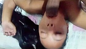 latina couple's homemade blowjob session feeling intense