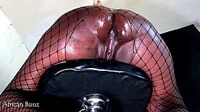 fan from ghana fucked my ass hard, ripping clothes in anal collection with african bunz