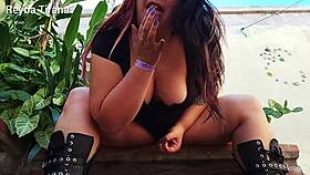 Jerk off instructions on terrace 😘