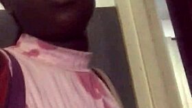 Crazy bitch twerks on the landlord's bed during vacation.