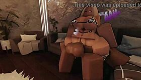 story of blond cow slut in roblox getting fucked roughly with cum in mouth
