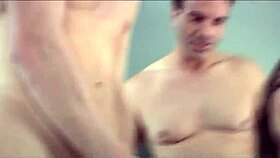 Watch This Cute Girl Get Gangbanged In A Wild Threesome With Cum Everywhere.