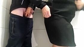 gorgeous milf, wanna jerk me off in public toilet?