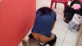 in hospital, no patients, showing my ass, horny for fuck