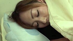 Playful no-bra Japanese wife Mayumi Enokida teases during morning trash run