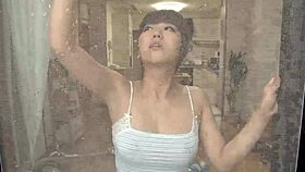 Asian blowjob with big tits and toys