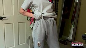 Petite inked blonde rubs her juicy tits and fingers her pussy 😍