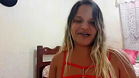 Latina wife shows throbbing pussy on webcam.
