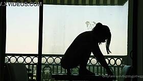 Bigtittygothegg silhouette rides dildo with big ass and shaved pussy