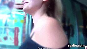 Adorable Czech girl, what are you doing undressing in the supermarket? she teases before POV ride.