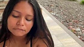 colombian puta sucks cock on street, caught by neighbor?